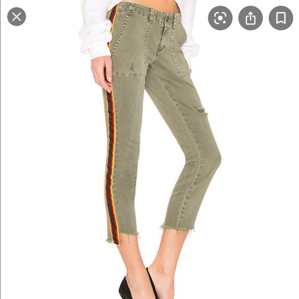 Pam and Gela Cargo pants with side stripe